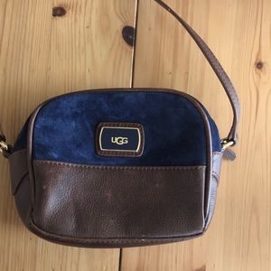 Suede ugg cross body bag